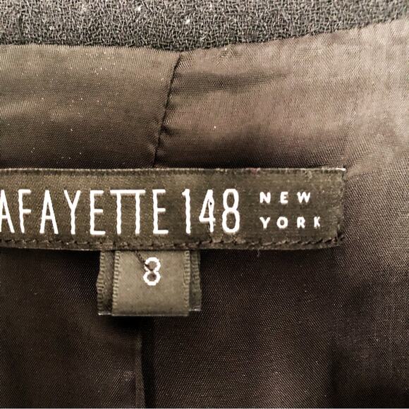 Lafayette Blazer 148 New York Textured Wool Blazer Black - Picture 3 of 5